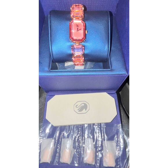 NIB~SWAROVSKI Millenia Pink Ice Octagon Watch~Rose Gold Tone Finish~$520 Retail main image 6